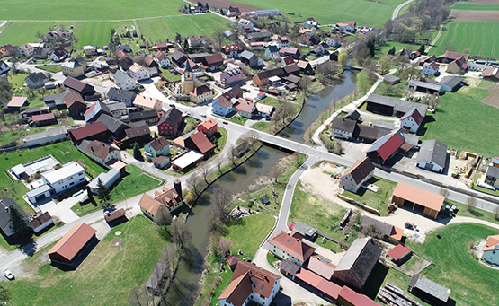 Drohnenaufnahme der Creussen in Tremmersdorf